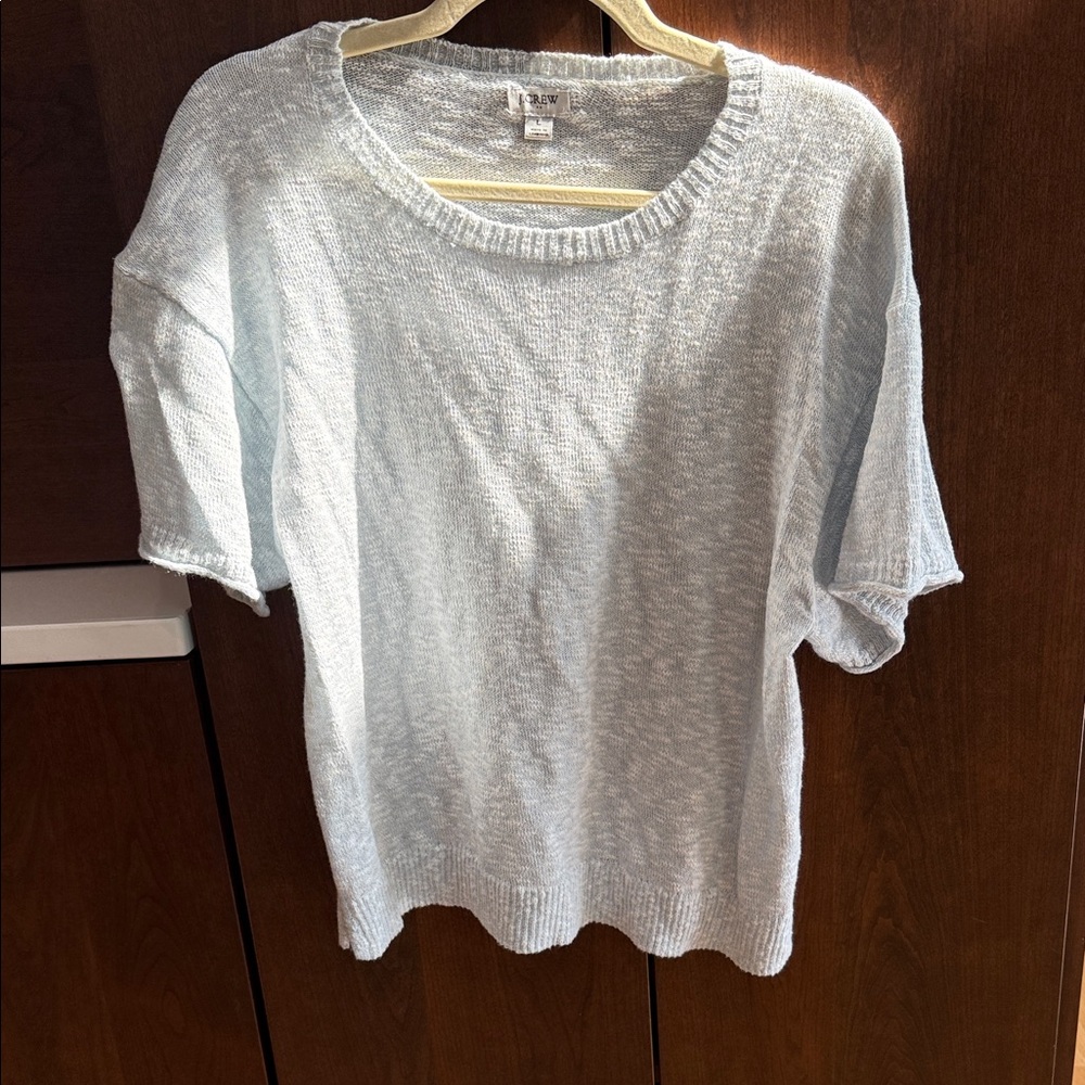 J. Crew Pale Blue Knit Top